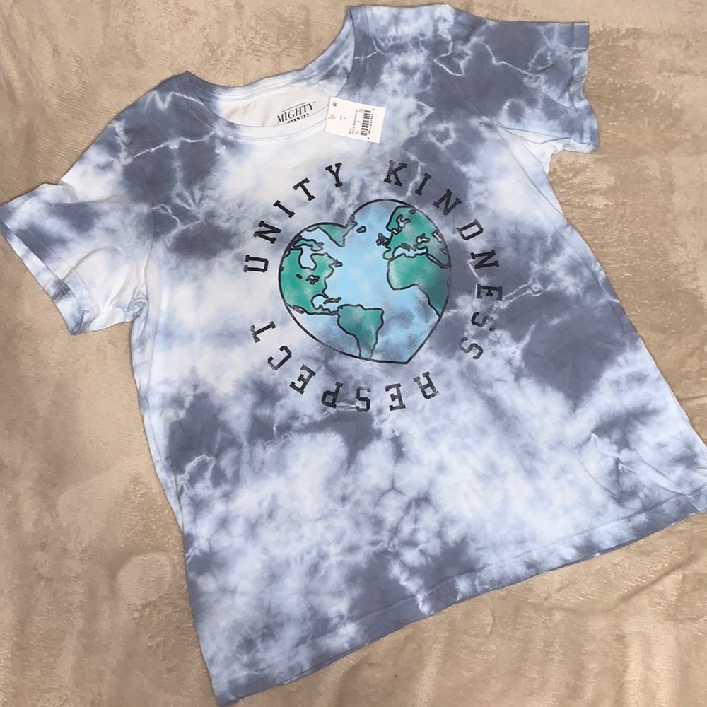 Gray & white tye-dye t-shirt size S